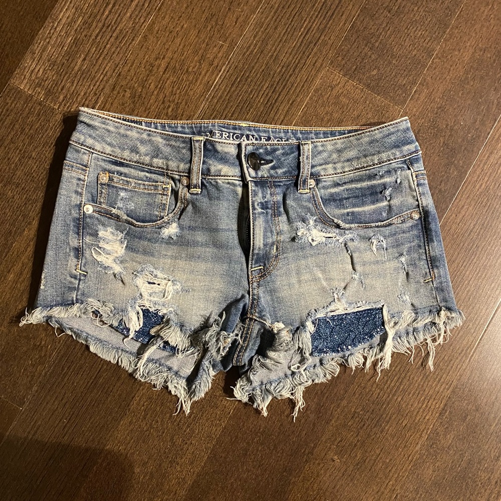 Destroyed Shortie Shorts